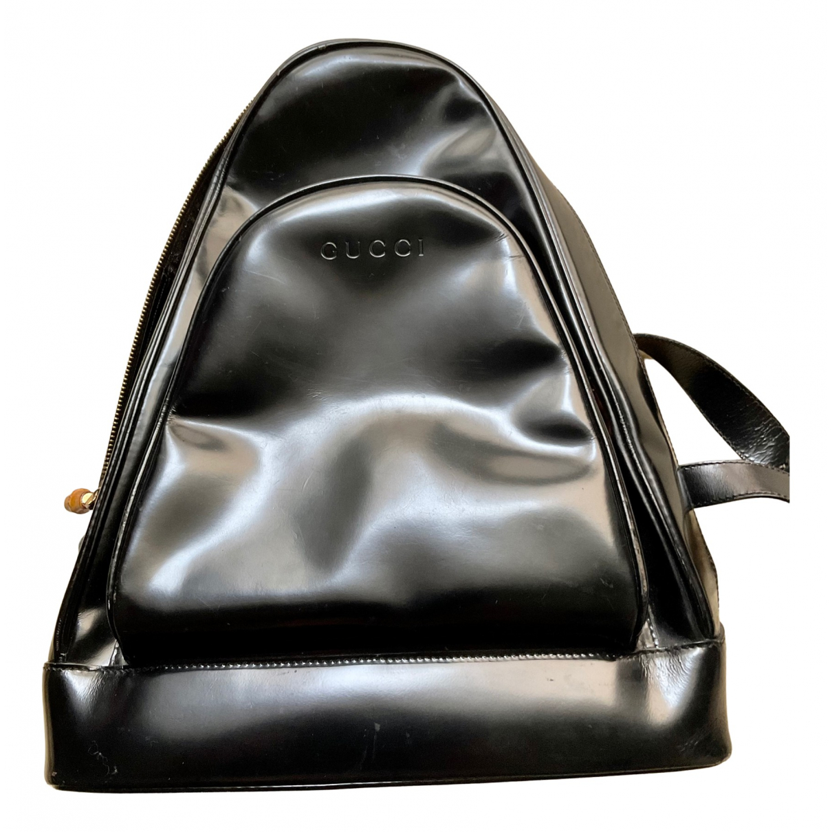 Leather backpack Gucci Black in Leather 